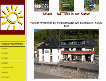 Tablet Screenshot of fewo-zum-sonnenschein.de